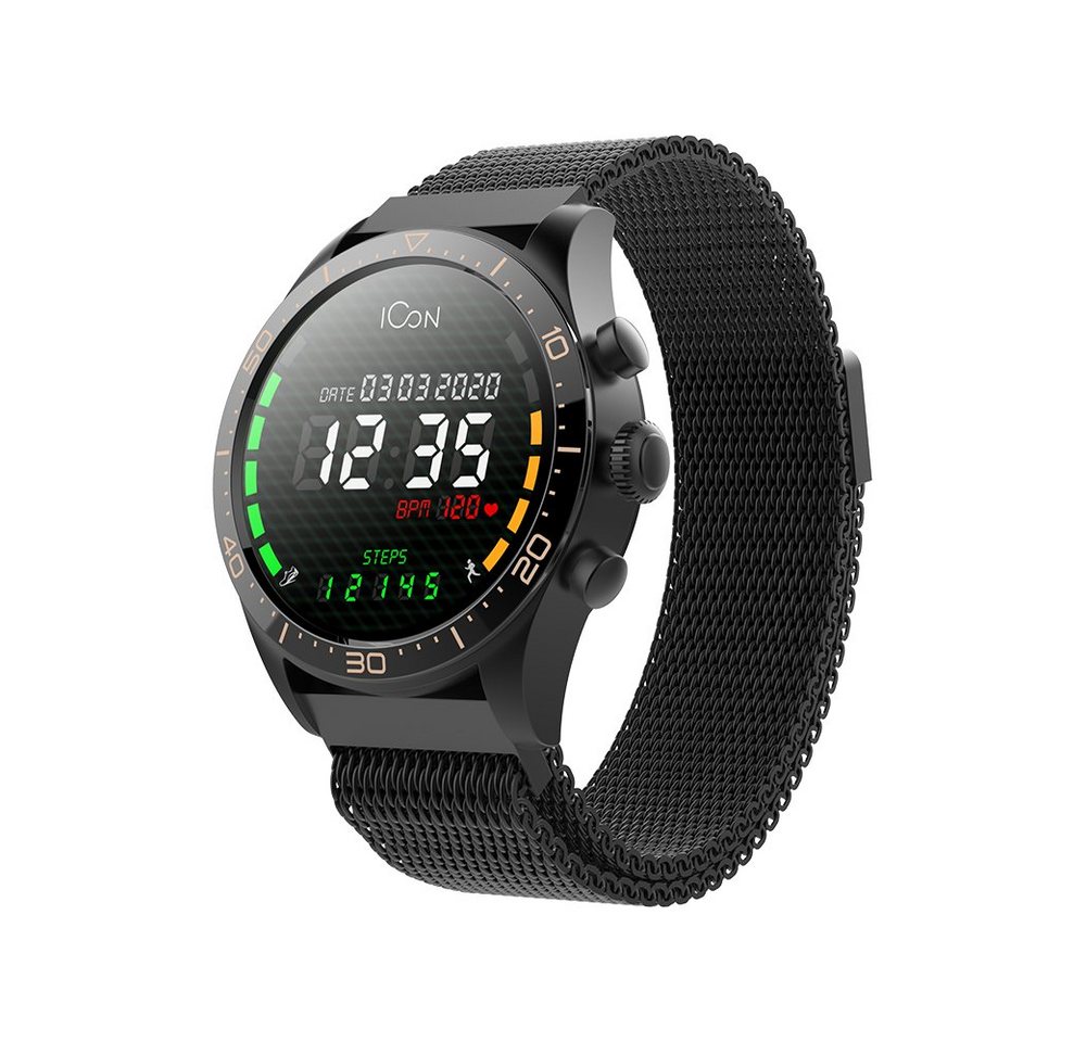 Forever AMOLED Elegant Tracker Wasserdicht IP67 Armband Uhr Bluetooth Schwarz Smartwatch von Forever