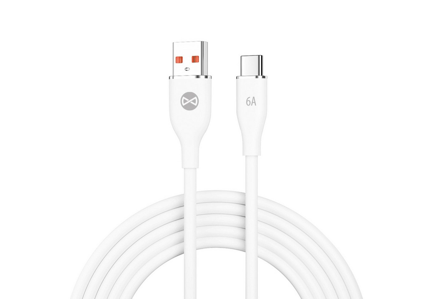 Forever Ladekabel / Datenkabel USB - USB-C 1,0 m 6A Weiß Smartphone-Kabel, (100 cm) von Forever