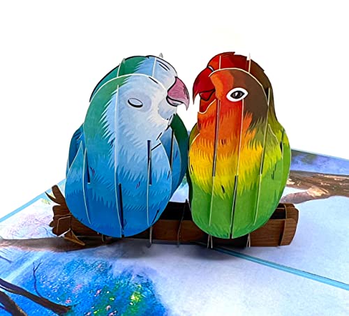 ForeverGiving Love Birds Pop-Up-Grußkarte – 3D-Valentinstagskarte – Geburtstag, Hochzeit, Jahrestag und andere Anlässe, für Mama, Großmutter, Ehefrau, Ehemann von ForeverGiving