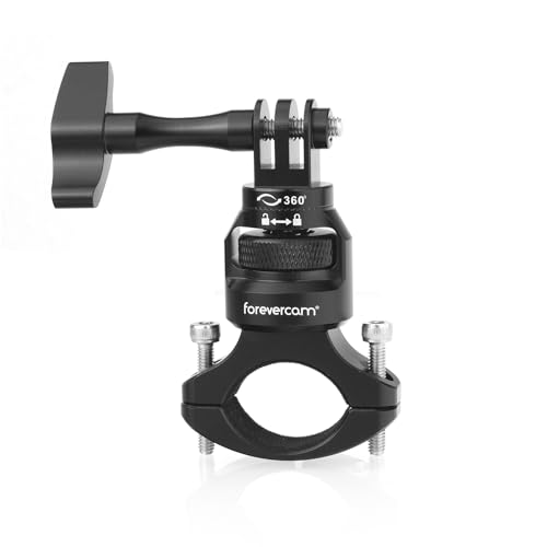 Forevercam Fahrrad-Lenkerhalterung für GoPro, 360-Grad-Aluminiumlegierung, Motorräder, Rundrohrhalterung für Hero 13/12/11/10/9/8/7und andere Action-Kameras Forevercam Fahrrad-Lenkerhalterung für GoPro, 360-Grad-Aluminiumlegierung, Motorräder, Rundrohrhalterung für Hero 13/12/11/10/9/8/7und andere Action-Kameras von Forevercam