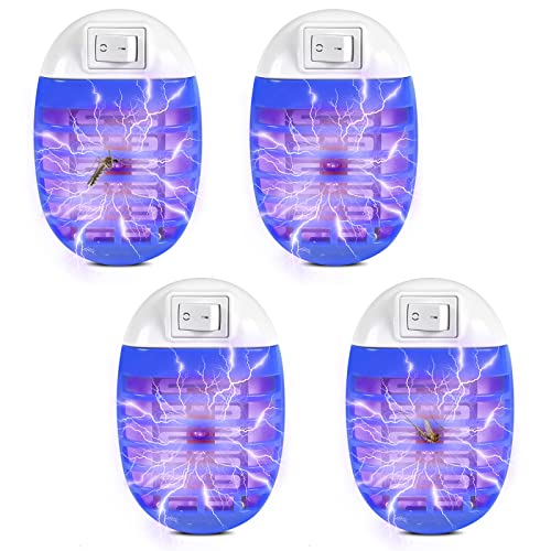 4Pcs Mückenfalle Elektrisch,Fliegenfalle Elektrisch USB, Insektenvernichter Elektrischer,Mückenlampe Akku, Leistungsstarke USB Schädlingsbekämpfungsfallen für drinnen und draußen von Forhome