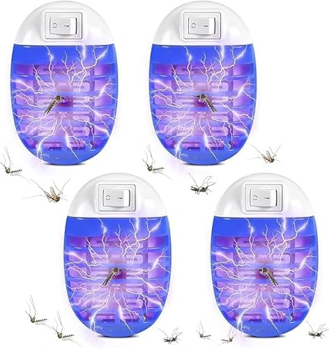 Insektenvernichter Elektrischer, 4 Stück Mückenlampe, Fliegenfalle für Zuhause, UV-Insektenfalle, Keine giftige Mückenvernichter Lampe, Mückenschutz Steckdose für Fliegen, Motten, Insekten Insektenvernichter Elektrischer, 4 Stück Mückenlampe, Fliegenfalle für Zuhause, UV-Insektenfalle, Keine giftige Mückenvernichter Lampe, Mückenschutz Steckdose für Fliegen, Motten, Insekten von Forhome