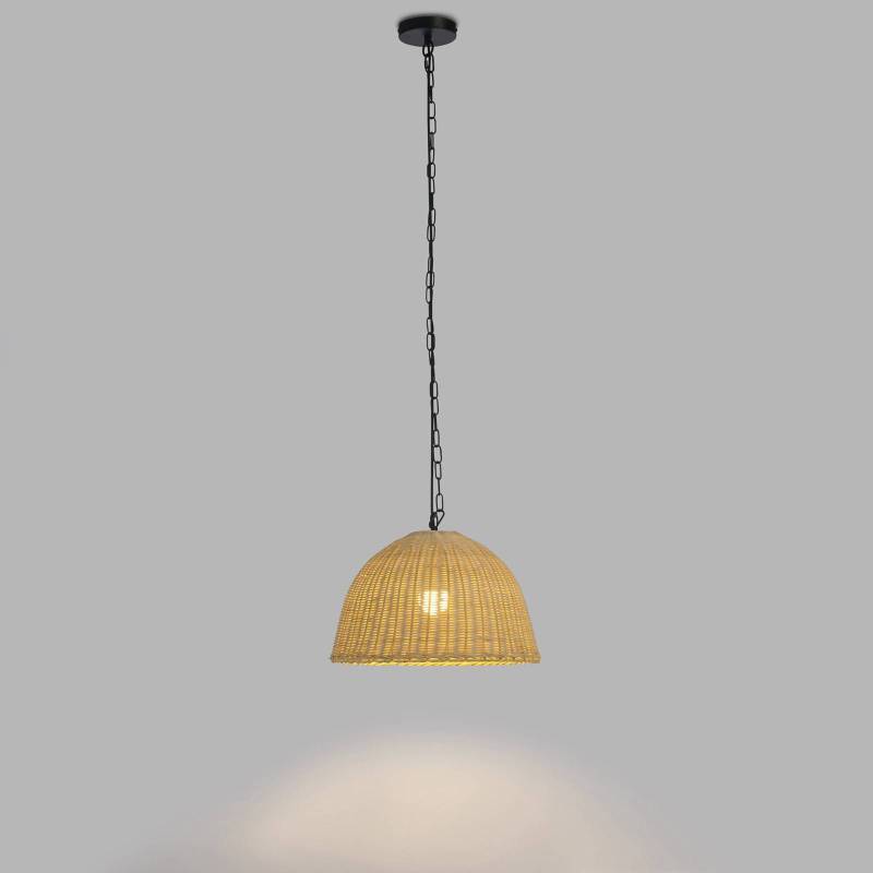 Forlight Hängelampe Cortic, Ø 40 cm, hellbraun, Rattan von Forlight