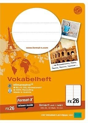 Format-X 070540 11 FX 26 Vokabelheft, weiß von Format-X