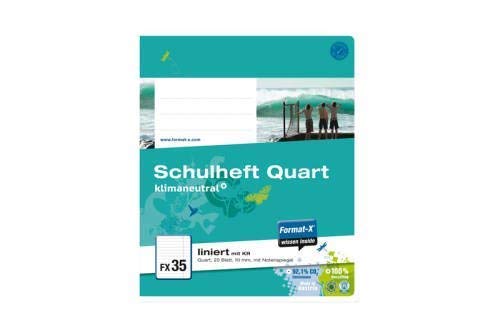 Format-X 073821 13 Schulheft FX35, liniert, weiß von Format-X