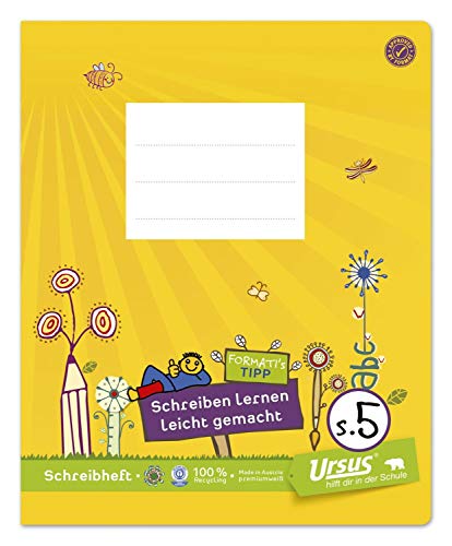 Formati 060531085 Schreibheft S.5, liniert, Schöner schreiben, weiß von Formati