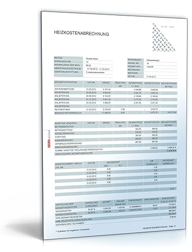 Betriebs- und Heizkostenabrechnung [Download] von Formblitz AG