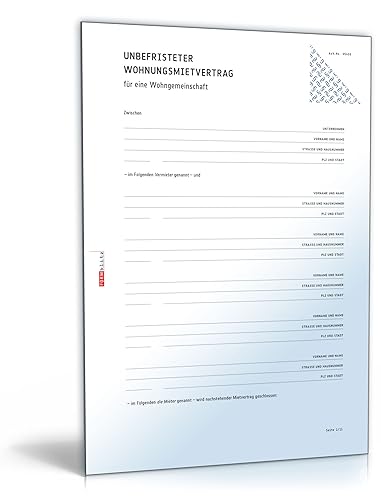 Mietvertrag Wohngemeinschaft [Download] von Formblitz AG