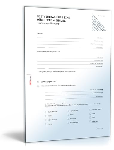 Mietvertrag möblierte Wohnung (DOC) [Download] von Formblitz AG