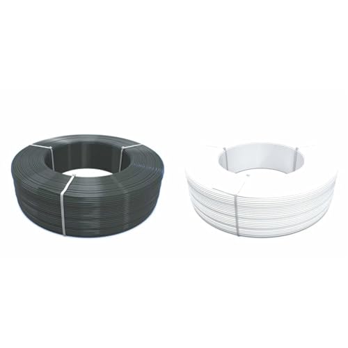 FormFutura - ReFill PLA (Basalt Grey, 1.75mm, 750 gram) & ReFill PLA (Traffic White, 1.75mm, 750 gram) von Formfutura