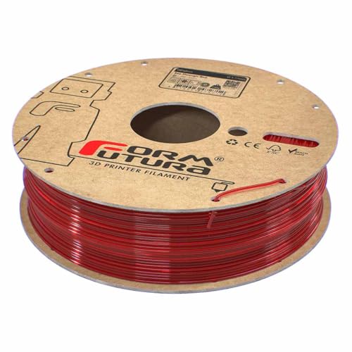 Formfutura 175HDGLA-STRED-0750 3D Printer Filament, PETG, See Through Rot von Formfutura