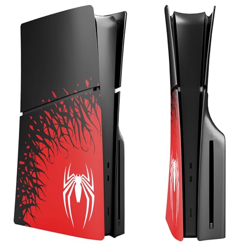 Frontplatte für PS5 Seitenschalenplatten PlayStation 5 Slim Disc Edition Konsole Spider Ersatz Zubehör Hülle Abdeckung Schwarz Platte Anti-Kratzer Staubschutz Skin Protector Frontplatte für PS5 Seitenschalenplatten PlayStation 5 Slim Disc Edition Konsole Spider Ersatz Zubehör Hülle Abdeckung Schwarz Platte Anti-Kratzer Staubschutz Skin Protector von FormlessEmpire