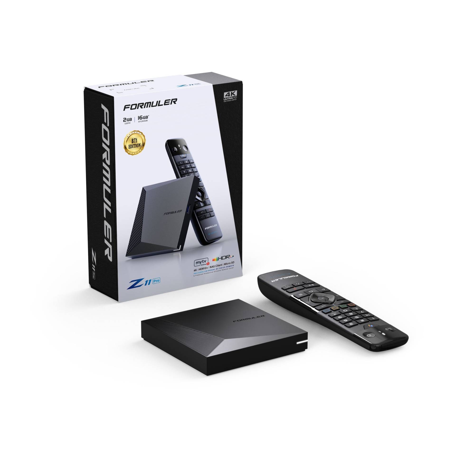 Formuler Z11 Pro BT1-Edition 4K UHD Android 11 IP-Receiver HDR10, Dual-WiFi, HDMI, USB 3.0, MicroSD von Formuler