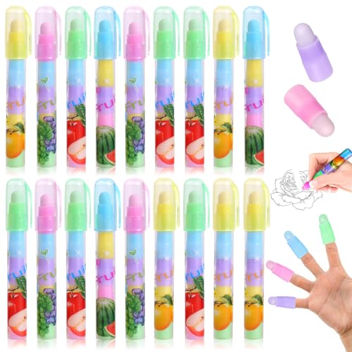 Radiergummi Stift,Forreen 18 Stück Radiergummis für Kinder Stiftförmige Schiebbare in Obst Stil Abnehmbar Niedliche Radiergummi für Schule Zuhause Büro,Zufälliger Stil Radiergummi Stift,Forreen 18 Stück Radiergummis für Kinder Stiftförmige Schiebbare in Obst Stil Abnehmbar Niedliche Radiergummi für Schule Zuhause Büro,Zufälliger Stil von Forreen