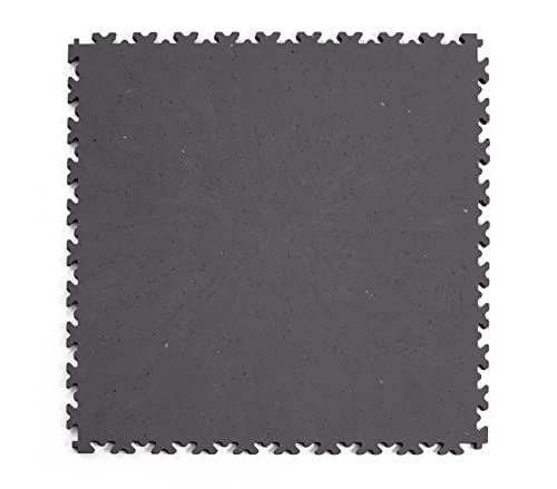 Fortelock PVC Vinyl Bodenfliese | PVC Fliesen Garage | Garagenboden | Werkstattboden | Industry Leder (Hohe Belastbarkeit) 2020 (Graphit ECO) von Fortelock