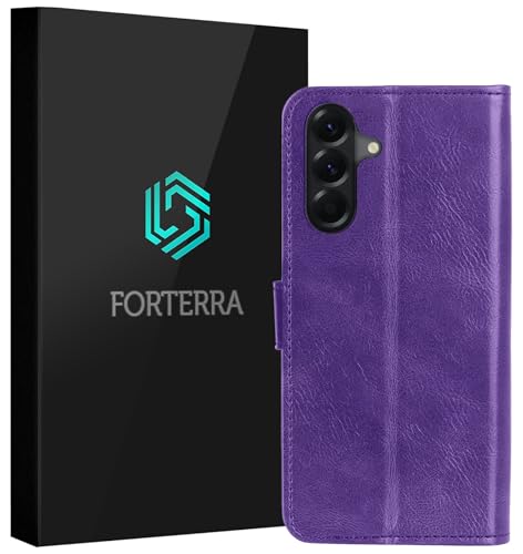 Forterra Hülle für Samsung A36 Bookcase mit Kartenfach und Geldbörse - Lila von Forterra