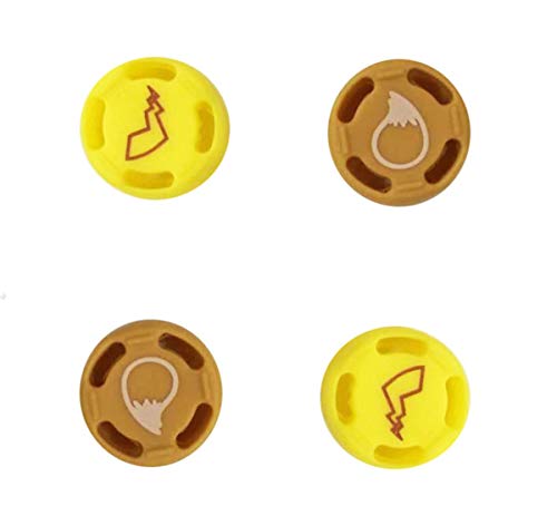 Rutschfeste Silikonkappe, Daumengriffe, Abdeckung, Silikagel, analog, Daumenkappe, Joystick-Taste, Griffknopf-Kappen für Nintend Switch Joycon NS 1 (4 x Wippkappen) von Fortune Cats