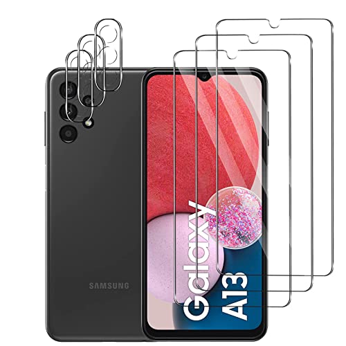 (3+3 Stück) Schutzfolie für Panzerglas für Samsung Galaxy A13 + Kamera folie, 9H Härte Panzerfolie, Anti-Fingerabdruck, HD Panzerglasfolie für Samsung Galaxy A13 (Transparent) von Foryo