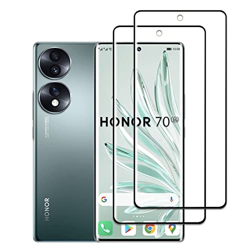 [2 Stück] Schutzfolie für Panzerglas für HONOR 70, 9H Panzerglasfolie, Anti-Kratzen Glasfolie, Frei von Kratzern, HD Displayschutzfolie für HONOR 70 von Foryo