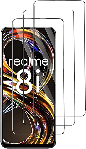 [3 Stück] Schutzfolie für Panzerglas für Realme 8i, 9H Panzerglasfolie, Anti-Kratzen Glasfolie, Frei von Kratzern, HD Displayschutzfolie für Realme 8i von Foryo
