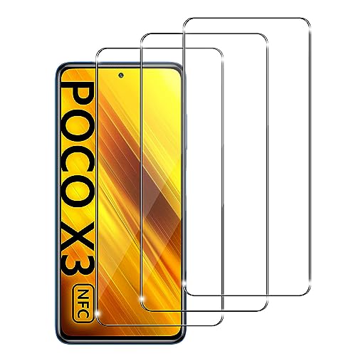 [ 3 Stück] Schutzfolie für Panzerglas für Xiaomi Poco X3 NFC, 9H Panzerglasfolie, Anti-Kratzen Glasfolie, Frei von Kratzern, HD Displayschutzfolie für Xiaomi Poco X3 NFC von Foryo