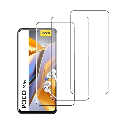 [ 3 Stück] Schutzfolie für Panzerglas für xiaomi poco m5s, 9H Panzerglasfolie, Anti-Kratzen Glasfolie, Frei von Kratzern, HD Displayschutzfolie für xiaomi poco m5s von Foryo