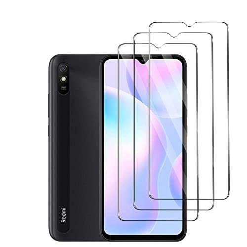 [ 3 Stück] Schutzfolie für Panzerglas fürXiaomi Redmi 9A, 9H Panzerglasfolie, Anti-Kratzen Glasfolie, Frei von Kratzern, HD Displayschutzfolie für Xiaomi Redmi 9A von Foryo