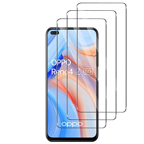 Foryo [ 3 Stück] temperglas schutzfolie kompatible mitOppo Reno 4Z 5G 9H Härte Panzerglasfolie, 2.5D Runde Kante, Hohe Empfindlichkeit, Anti-Fall, Wasserdicht, 0.33mm Ultra Klar Displayschutzfolie von Foryo