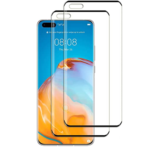 Für Huawei P40 panzerglas Schutzfolie, [2 Stück] [Case Friendly] [HD Clear] [9H Härte] [Anti-Kratzen] [Blasenfreie] Gehärtetem Glas Displayschutzfolie fürHuawei P40 Pro von Foryo