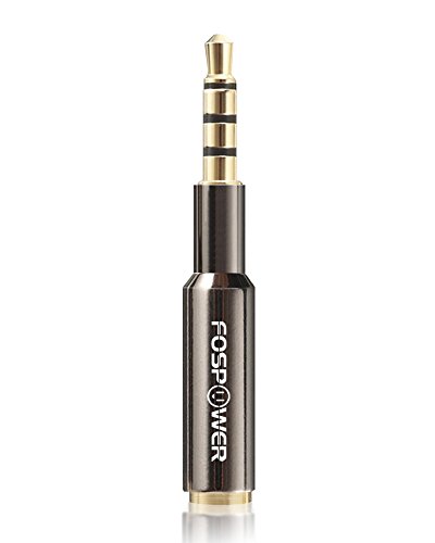 FosPower OMTP 3.5mm Stecker auf 3,5 mm Buchse Aux Stereo Audio Klinken Adapter, Konverter, Verlängerung mit [Vergoldete Kontakte] für Kopfhörer/Headset/Lautsprecher/Tablet/Smartphone/Mikrofon von FosPower