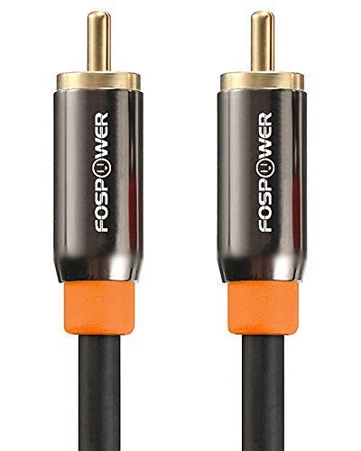 FosPower Premium RCA Digitale Audio Kabel[3m] Mono Koaxialkabel[24k Vergoldet|Mehrfach Geschirmt] S/PDIF RCA 1x Chinch Stecker auf RCA 1x Cinch - Zuhause/Theater/HDTV/Subwoofer/Hi-Fi Systems/Heimkino von FosPower