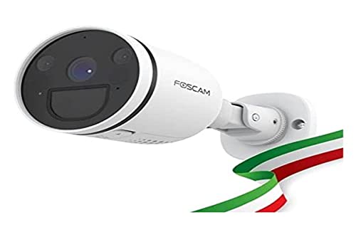 FOSCAM S41 Ip WiFi Dual Bullet Kamera mit integriertem LED-Scheinwerfer 4 Megapixel WiFi Dual 2.4/5Ghz HD 2K Nachtsicht, Bewegungserkennung und Alarm von Foscam