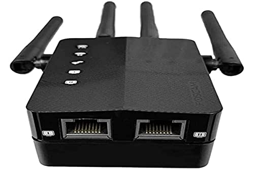 FOSCAM WLAN-Repeater Internetsignal 1200 Mbps Dual Band Wireless Verstärker 2.4G und 5GHz mit intelligentem LED-Signal - Hohe Geschwindigkeit, Konfiguration mit WPS-Taste Ethernet-Port von Foscam