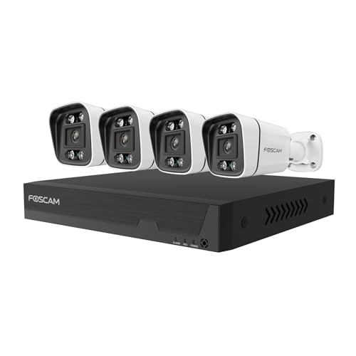 Foscam FN9108E B4 2T (weiß, 8 Kanal Netzwerk-Videorekorder FN9108E, 4X V5EP Überwachungskamera) von Foscam