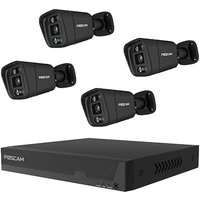 Foscam FN9108E-B4-2T Überwachungsset mit 4 Überwachungskameras schwarz von Foscam