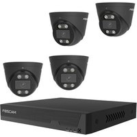 Foscam FN9108E-T4-2T Überwachungsset mit 4 Überwachungskameras schwarz von Foscam