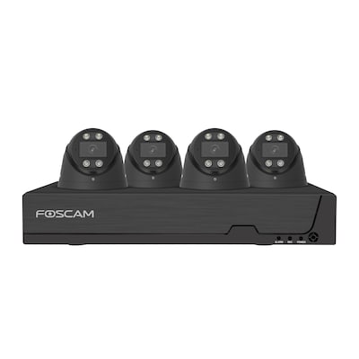 Foscam FNA108E-B4-2T Überwachungsset mit 4 Überwachungskameras schwarz von Foscam