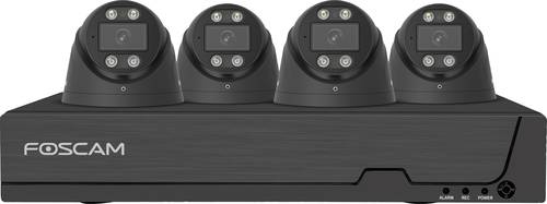 Foscam FNA108E-T4-2T black LAN IP-Überwachungskamera-Set 8-Kanal mit 4 Kameras 3840 x 2160 Pixel von Foscam