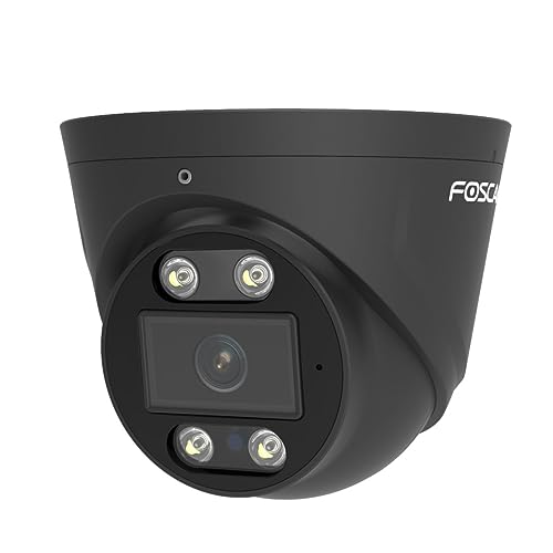 Foscam T5EP Überwachungskamera Schwarz 5MP (3072x1728), PoE, Integrierter Scheinwerfer und Sirene von Foscam