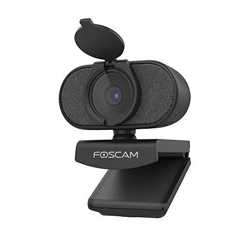 Foscam W41 4 MP Ultra HD USB-Webkamera, 2K Auflösung von 2688 x 1520 Pixel, Sichtschutzabdeckung, 84°-Weitwinkelobjektiv, 2 Mikrofone für Live-Streaming, Videoanrufe, Konferenzen, Online-Unterricht von Foscam