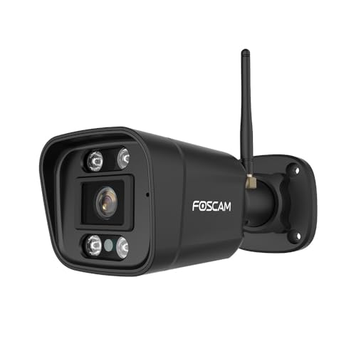 Foscam WiFi-Kamera für den Außenbereich mit Spots und Sirene – V8P schwarz von Foscam