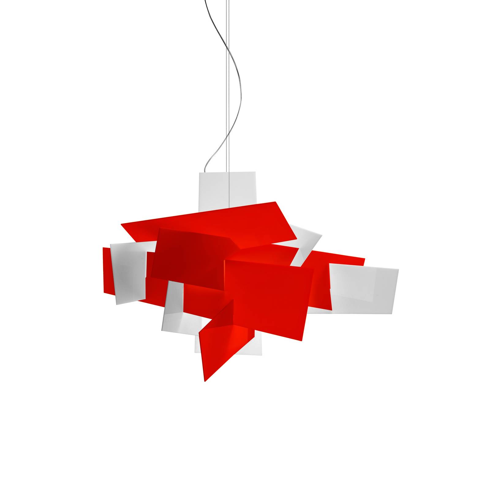 Foscarini Big Bang LED-Hängeleuchte, rot, Ø 96cm von Foscarini