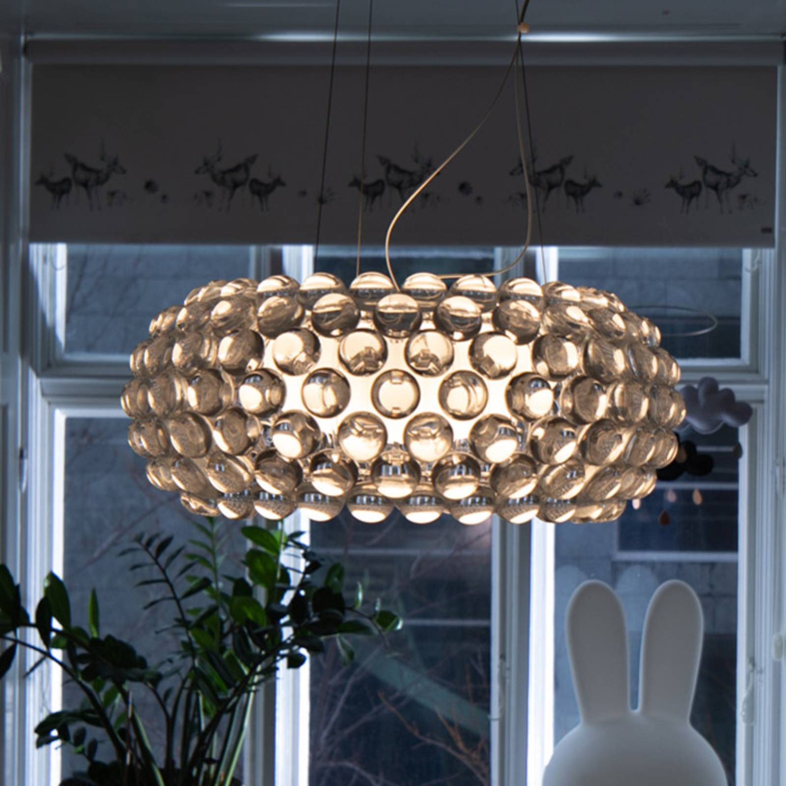 Foscarini Caboche Plus media Pendel dimmbar grau von Foscarini