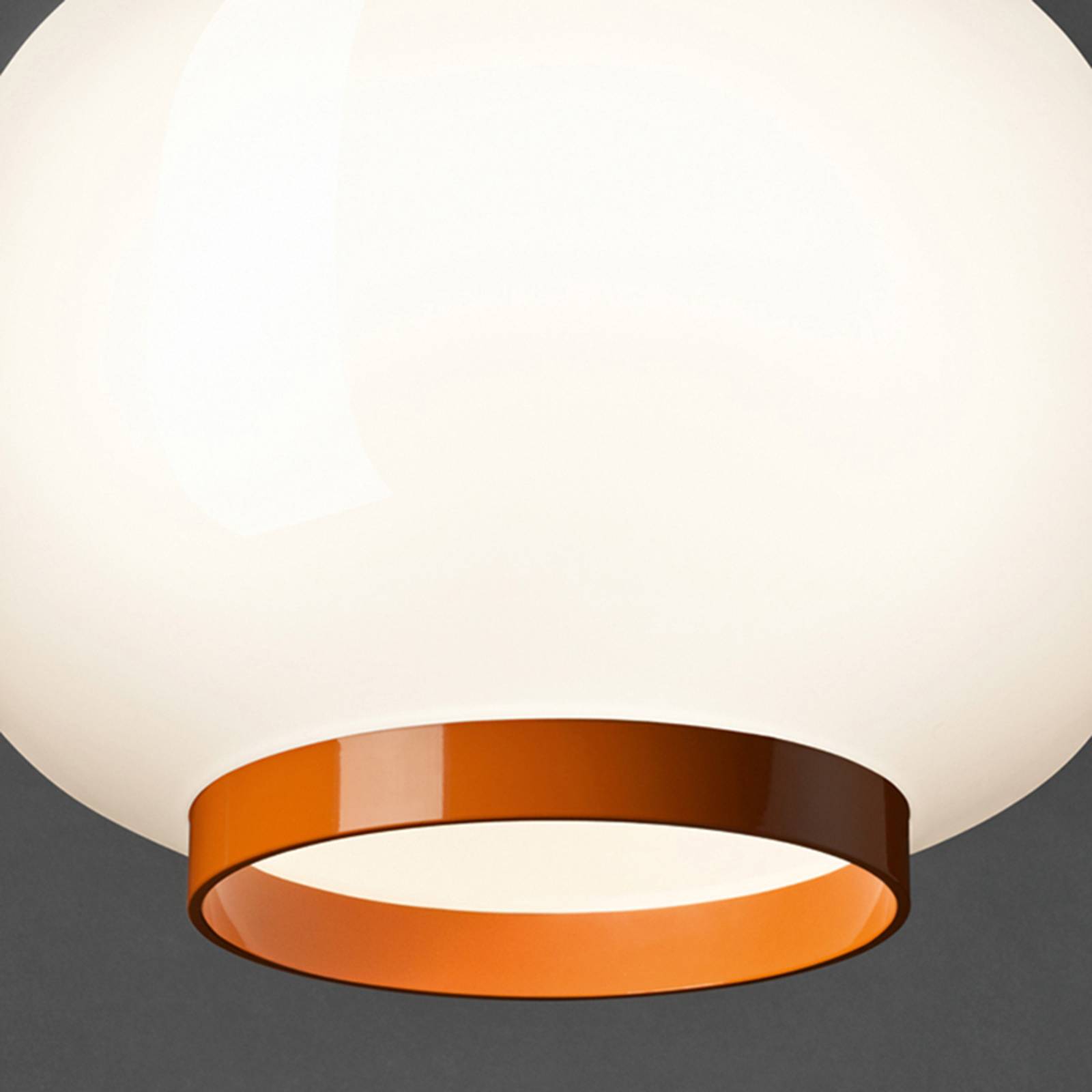 Foscarini Chouchin Reverse 1 LED-Hänge weiß/orange von Foscarini