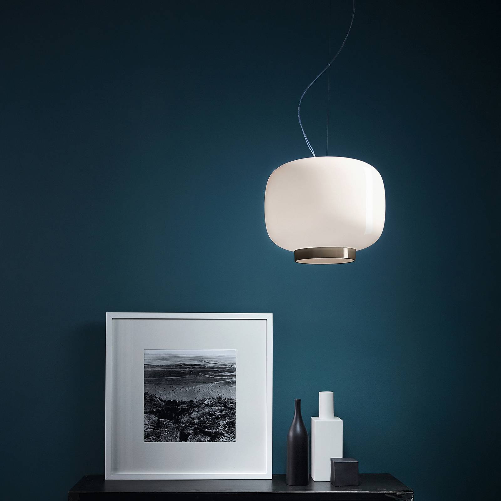 Foscarini Chouchin Reverse 3 LED-Pendel weiß/grau von Foscarini