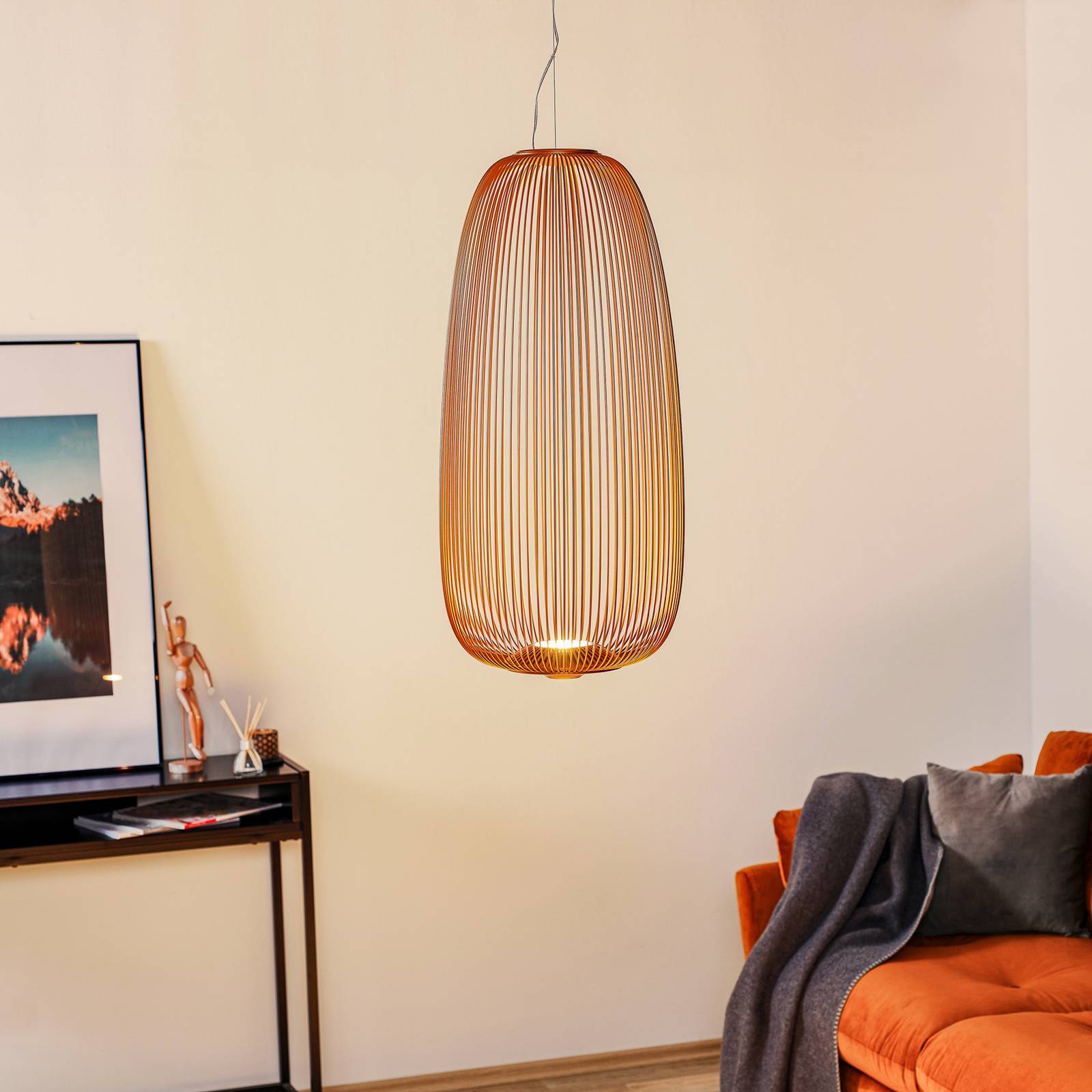 Foscarini Spokes 1 LED-Pendellampe dimmbar kupfer Foscarini Spokes 1 LED-Pendellampe dimmbar kupfer von Foscarini