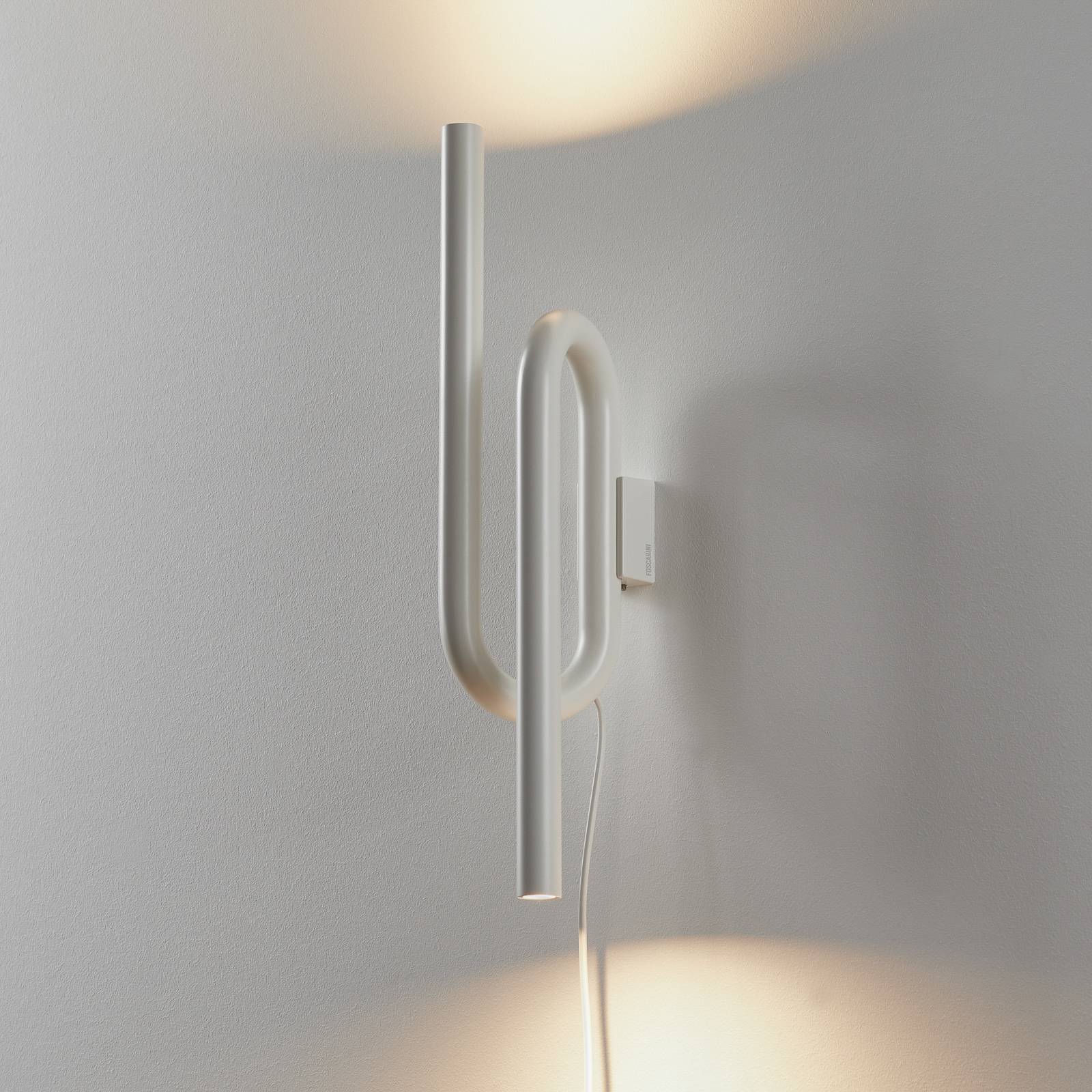 Foscarini Tobia LED-Wandleuchte mit Kabel weiß von Foscarini