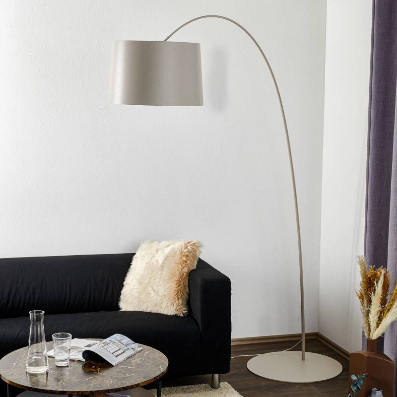 Foscarini Twiggy Bogenleuchte mit Dimmer, greige von Foscarini