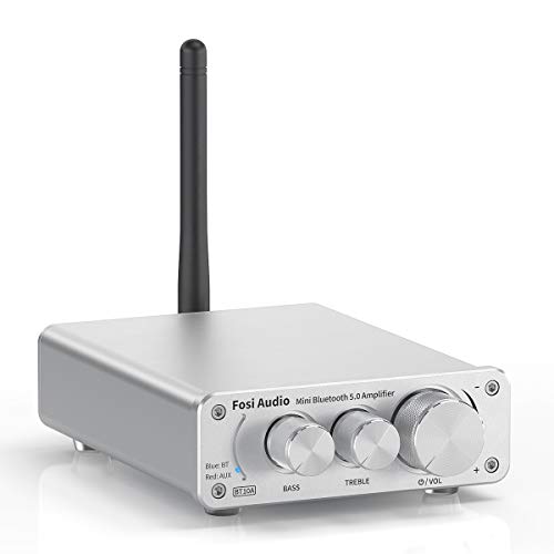 Fosi Audio BT10A-S Bluetooth 5.0 Stereo Audio Verstärker Empfänger 2 Kanal Klasse D Mini Hi-Fi Integrierter Verstärkter Geeignet für Lautsprecher zu Hause 50W x2 TPA3116 von Fosi Audio