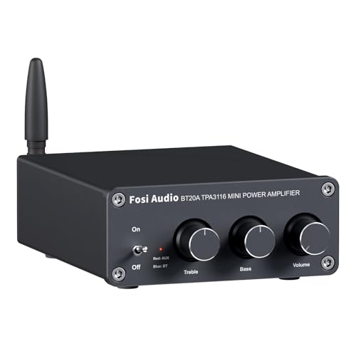 Fosi Audio BT20A Bluetooth Verstärker, 200W Mini Hifi Verstärker mit TPA3116 Amp Chip, Bass und Treble Regler, Stereo Verstärker Class D 2.0 Kanal Fosi Audio BT20A Bluetooth Verstärker, 200W Mini Hifi Verstärker mit TPA3116 Amp Chip, Bass und Treble Regler, Stereo Verstärker Class D 2.0 Kanal von Fosi Audio